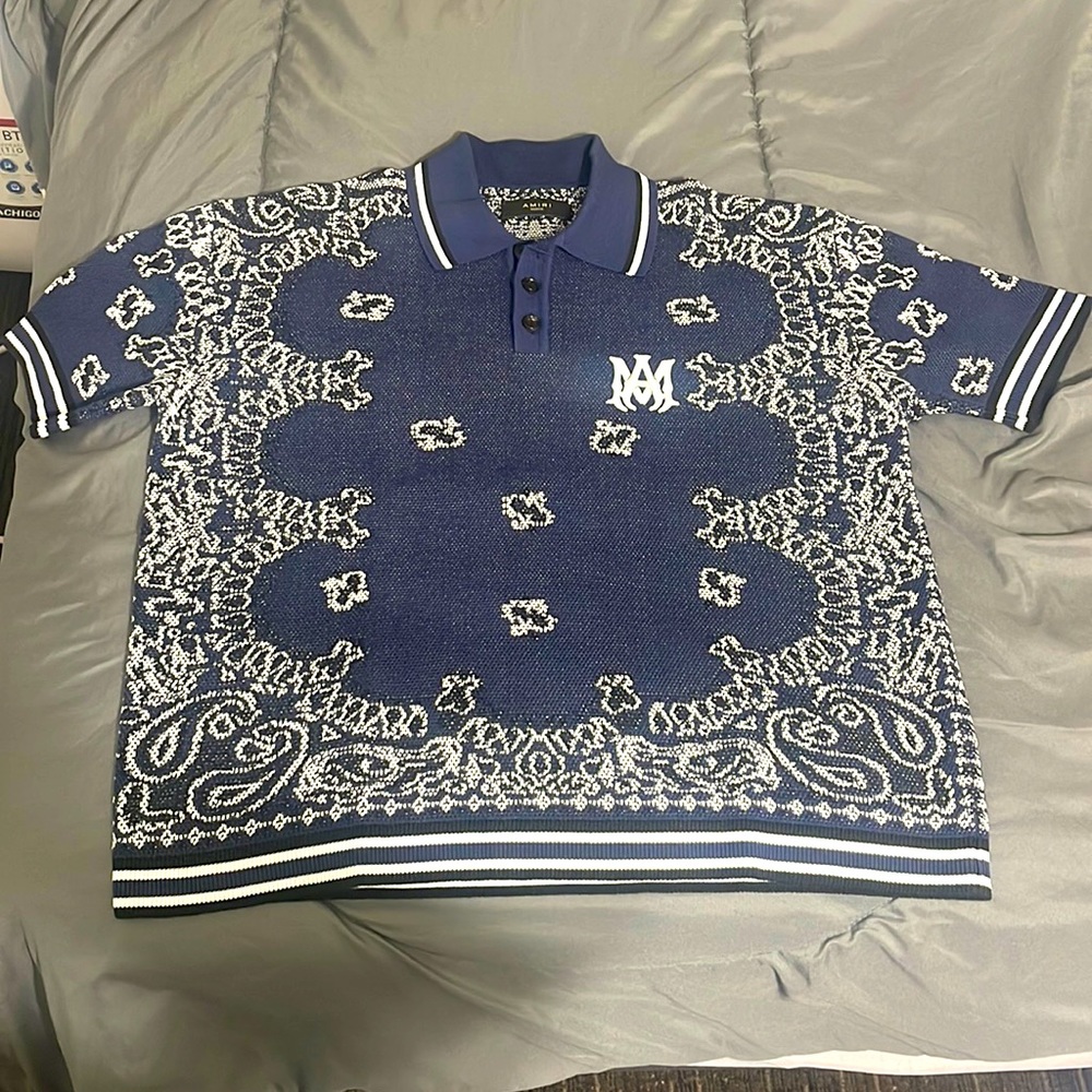 Amiri bandana polo (blue)